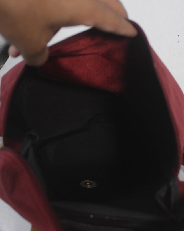 Longchamp Maroon Le Pliage Nylon Backpack