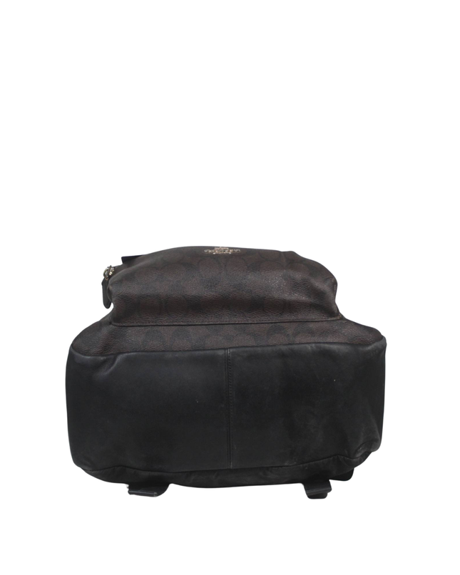 Coach Dark Brown Signature Monogram Backpack Bag