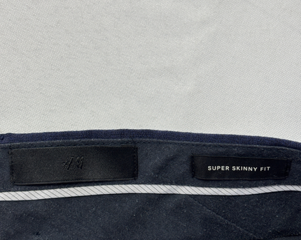 H&M Navy Blue Tailored Dress Trousers