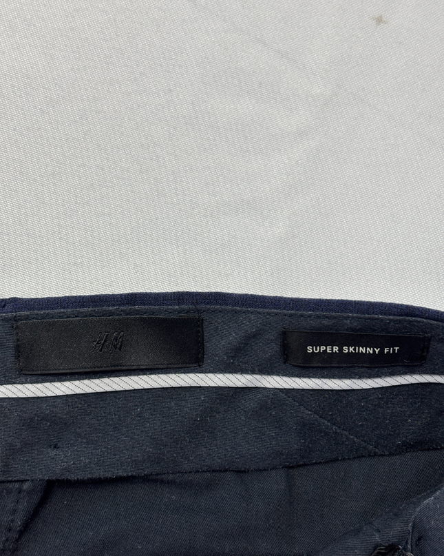 H&M Navy Blue Tailored Dress Trousers