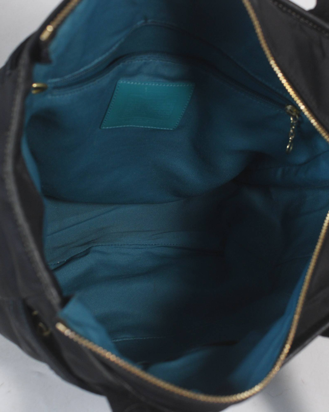 Coach Black Nylon and Leather Tote Bag