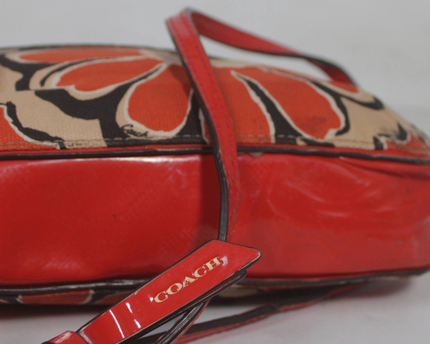 Coach Floral Print Red/Multicolor Crossbody Bag
