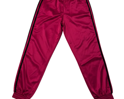 Adidas Pink Satin 3-Stripe Track Pants