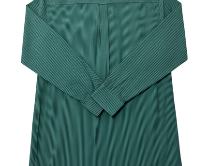 Ralph Lauren Green Striped Custom Fit Crest Shirt