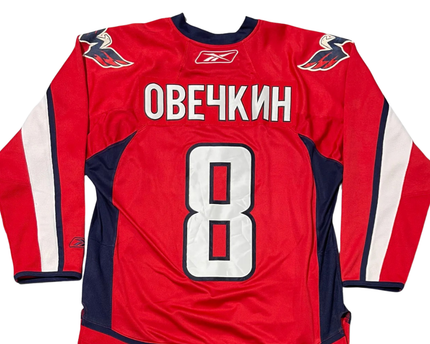 Reebok Red Washington Capitals Ovechkin #8 Hockey Jersey XL