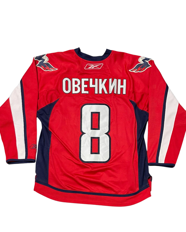 Reebok Red Washington Capitals Ovechkin #8 Hockey Jersey XL