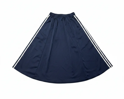 Adidas Navy Blue Three-Stripe Maxi Skirt W/Tags