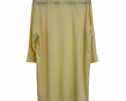 Uterqüe Yellow Oversized Cotton Blouse