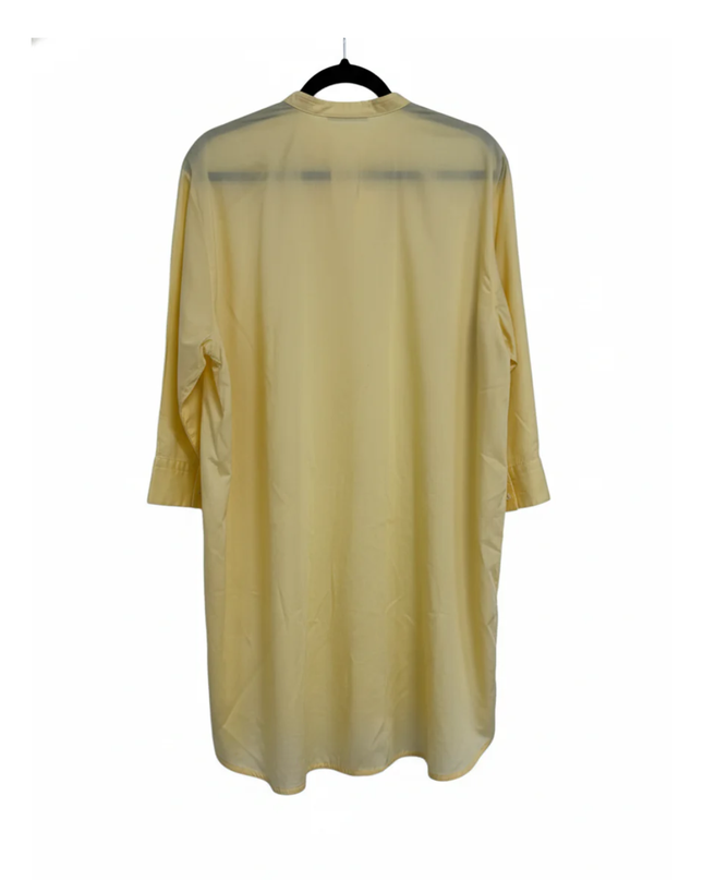 Uterqüe Yellow Oversized Cotton Blouse