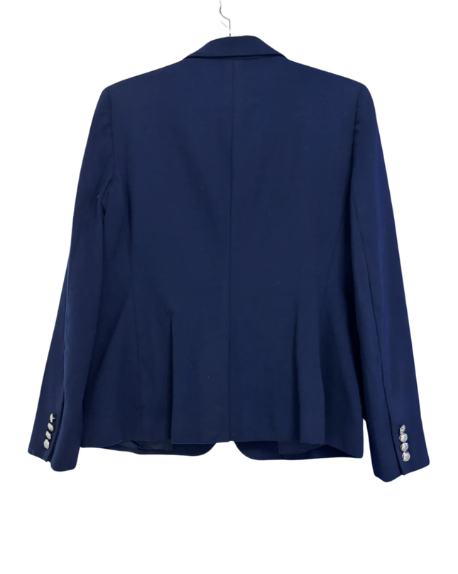 Ralph Lauren Navy Blue Crested Wool Blazer