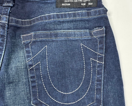 True Religion Dark Blue Straight Leg Jeans