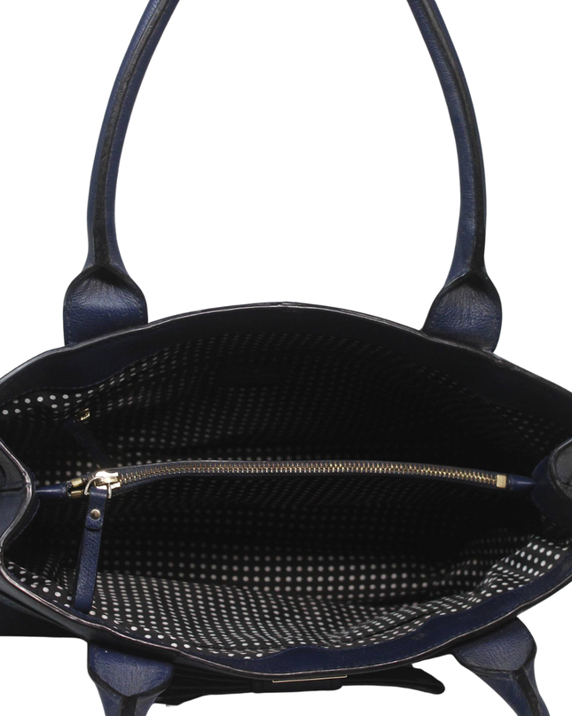 Kate Spade Navy Blue Leather Bow Shoulder Bag