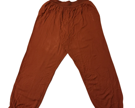 American Eagle Rust Smocked Waist Jogger Pants