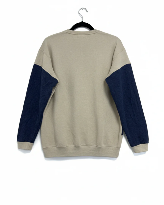 Reworked Polo Ralph Lauren Polo Bear Navy Blue/Beige Sweatshirt