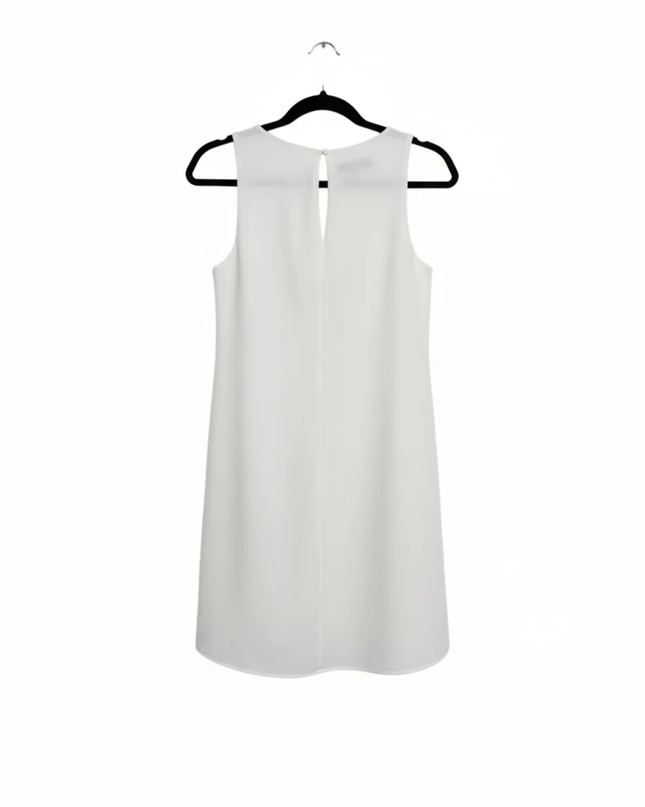 Zara White Sleeveless Shift Mini Dress