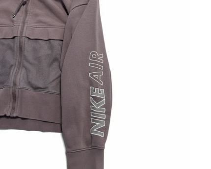 Nike Air Purple Mesh Detail Full-Zip Hoodie