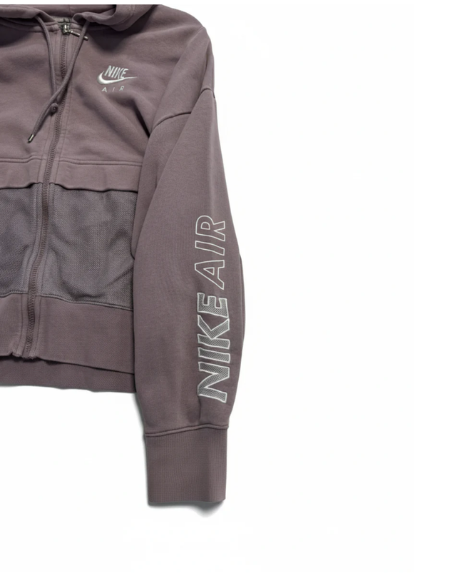 Nike Air Purple Mesh Detail Full-Zip Hoodie