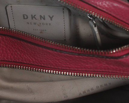 DKNY Pink Pebbled Leather Crossbody Bag
