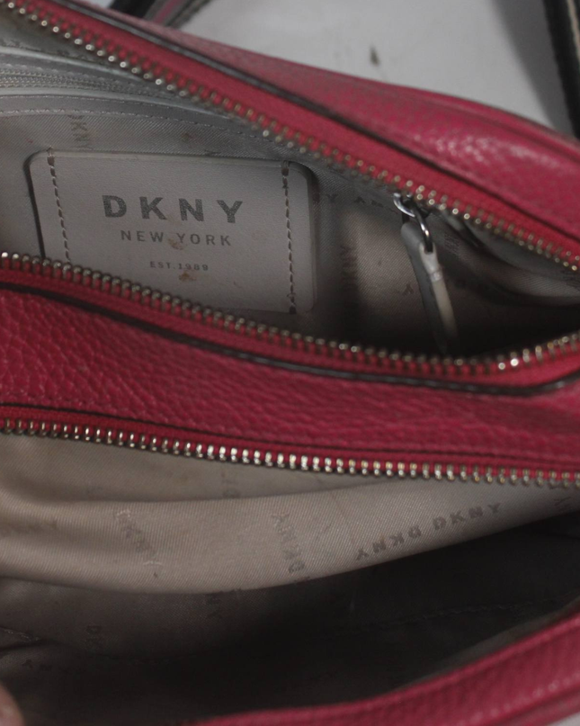 DKNY Pink Pebbled Leather Crossbody Bag