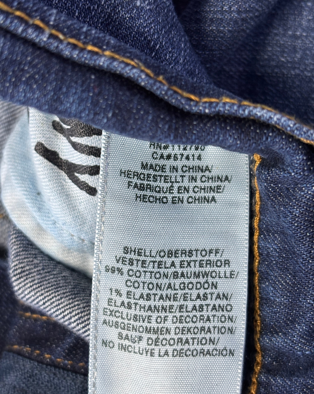 True Religion Blue Geno Relaxed Slim Patched Jeans