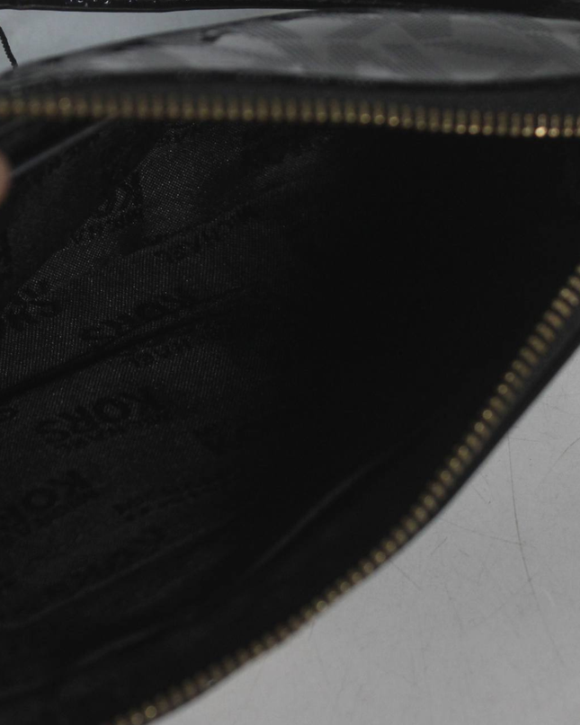 Michael Kors Black Patent Monogram Shoulder Bag