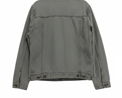Topman Grey Cotton Denim Jacket