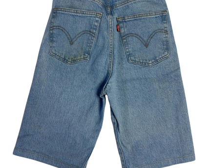 Levi's Light Blue Ribcage Premium High Rise Denim Shorts