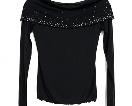 Guess by Marciano Black Embellished Off-the-Shoulder Top