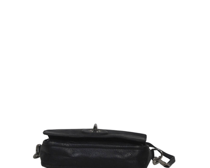 Coach Black Leather Turnlock Crossbody Bag