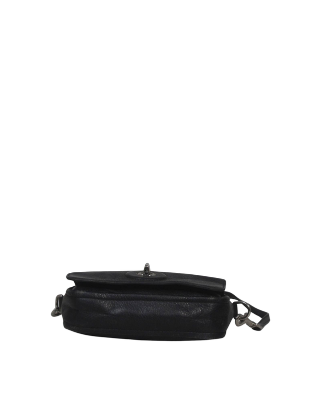 Coach Black Leather Turnlock Crossbody Bag