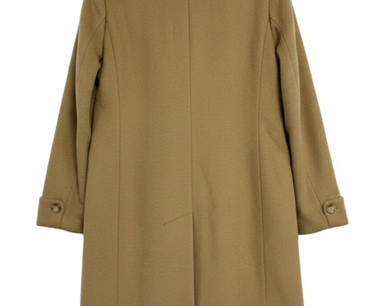 Lauren Ralph Lauren Tan Wool Blend Single-Breasted Coat