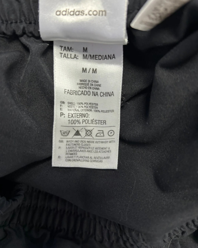 Adidas Black Athletic Zip-Pocket Track Pants