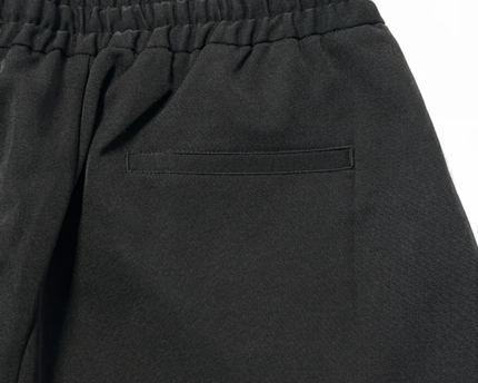 NA-KD Black Drawstring Elastic Waist Tapered Pants