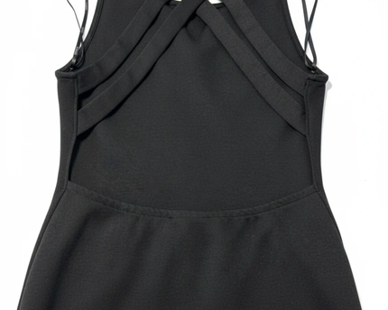 Forever 21 Black Criss-Cross Open Back Bodycon Mini Dress