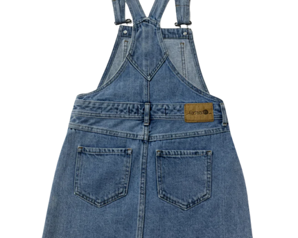 Riders by Lee Blue Denim Overall Mini Dress