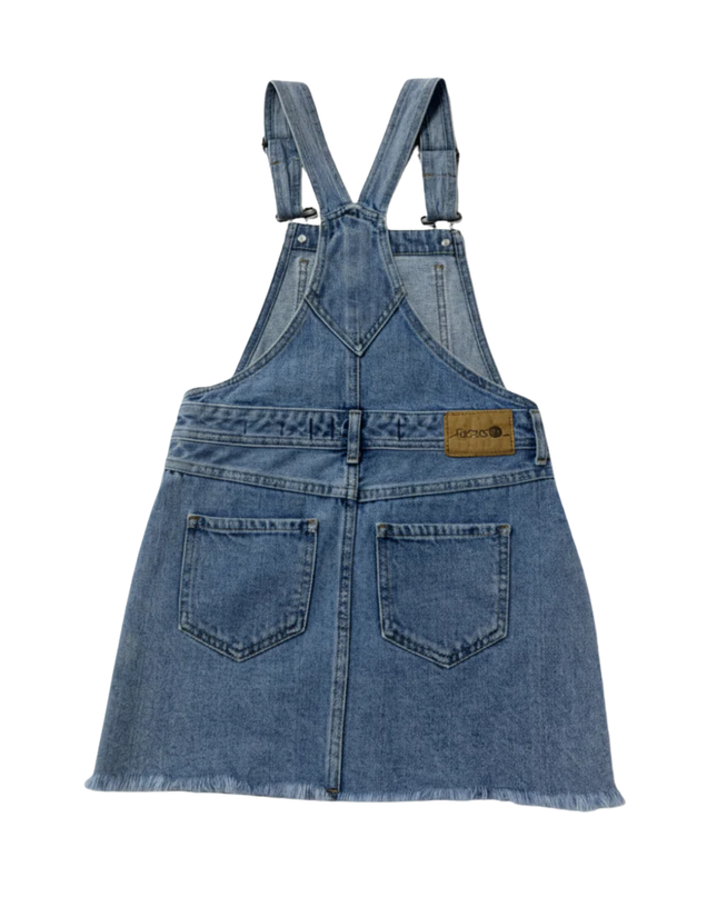 Riders by Lee Blue Denim Overall Mini Dress