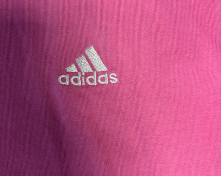 Adidas Pink 3-Stripe Short Sleeve Essential T-Shirt