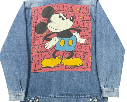 Forever 21 Blue Mickey Mouse Graphic Denim Jacket