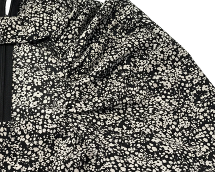 In The Style Black and White Floral Ruched Mini Dress
