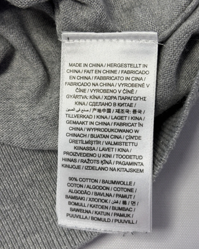 GANT Grey Cotton Cashmere Crewneck Sweater