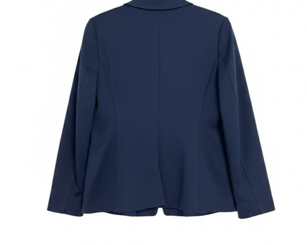H&M Navy Blue Tailored Single-Button Blazer