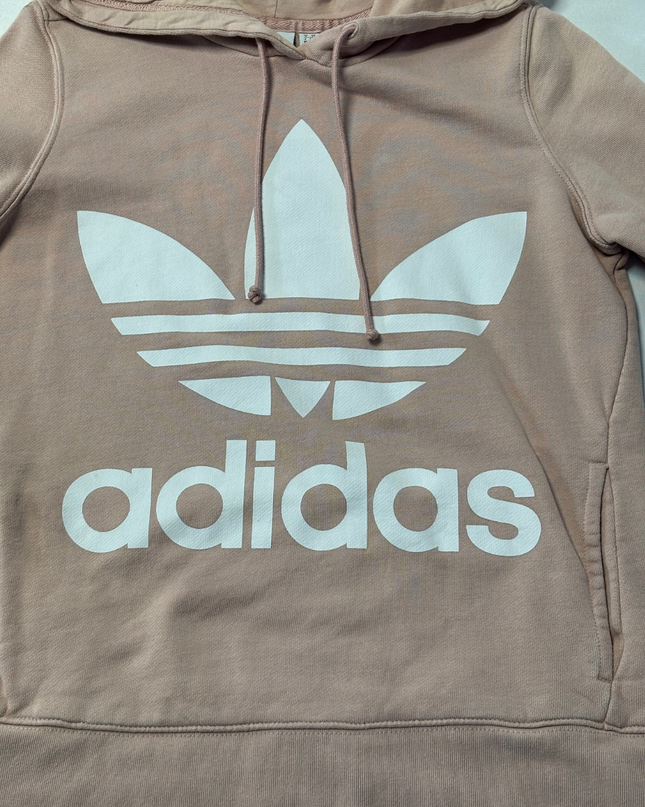 Adidas Pink Trefoil Graphic Pullover Hoodie