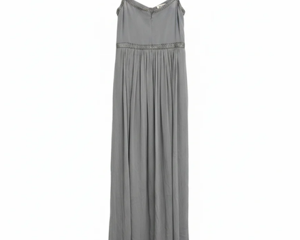 Adrianna Papell Gray Embellished Maxi Evening Dress