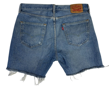 Levi's 501 CT Blue Customized Tapered Denim Cut-Off Shorts