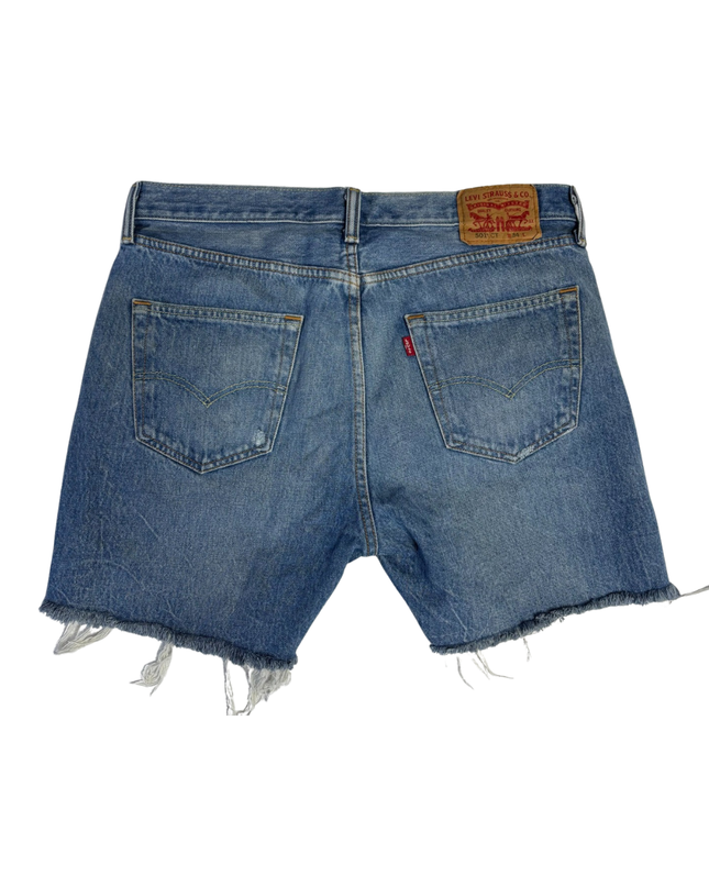 Levi's 501 CT Blue Customized Tapered Denim Cut-Off Shorts