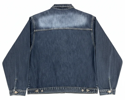 Diesel Blue Distressed Faded Denim Jacket