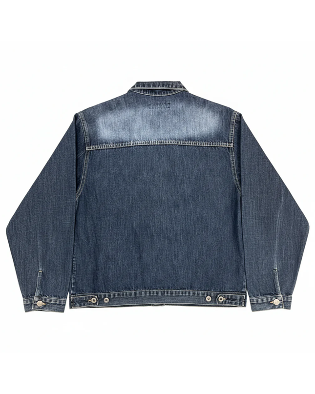Diesel Blue Distressed Faded Denim Jacket