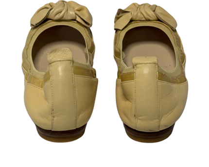 Nine West Yellow Leather Fernadett Ballet Flats