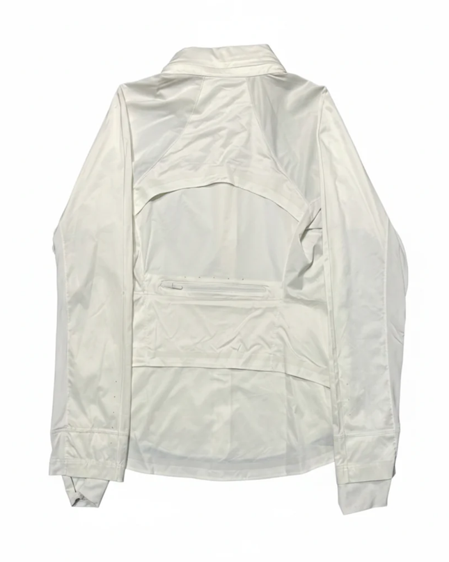 Lululemon White Full-Zip Lightweight Athletic Sports Jacket