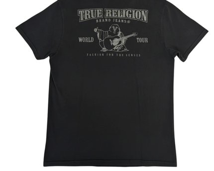 True Religion Black Graphic World Tour T-Shirt